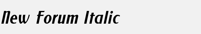 New Forum Italic